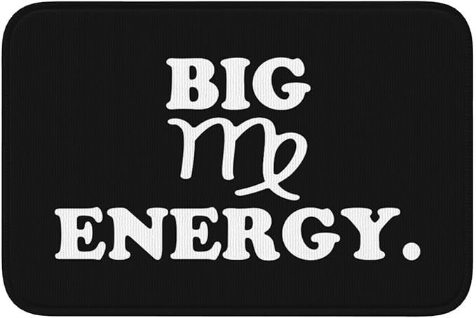 Big Virgo Energy Crystal Velvet Border Floor Mat 16x24in – Soft Non-Slip Absorbent Doormat,Durable Edge Stitching,Easy to Clean,Dustproof & Waterproof for Entryway,Bathroom,Kitchen,Bedroom