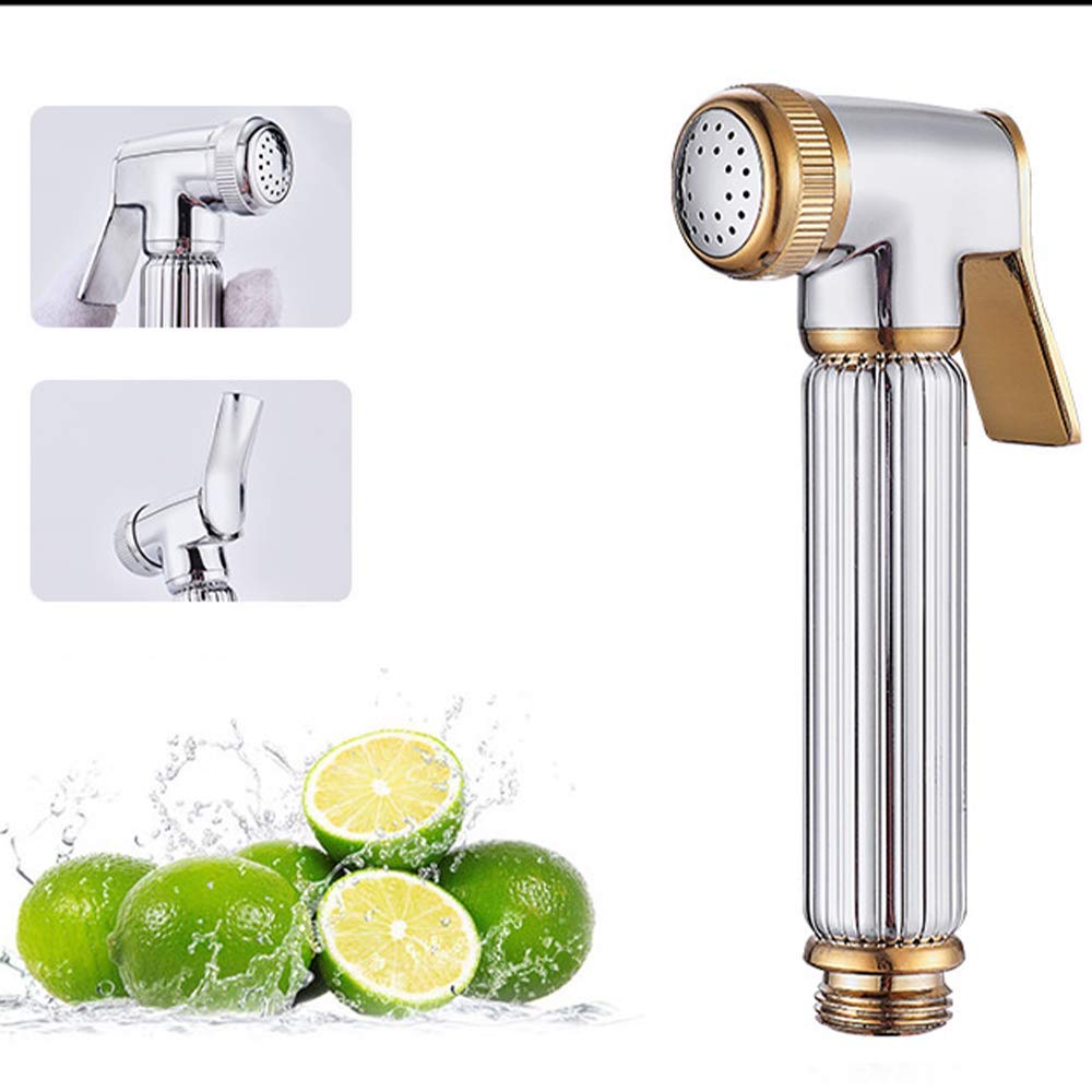 Pistola rociadora para inodoro, pistola rociadora para baño, higiene personal, rociador de bidé, boquilla para inodoro, enjuagador de pañales, pistola de agua de alta presión para el hogar, latón