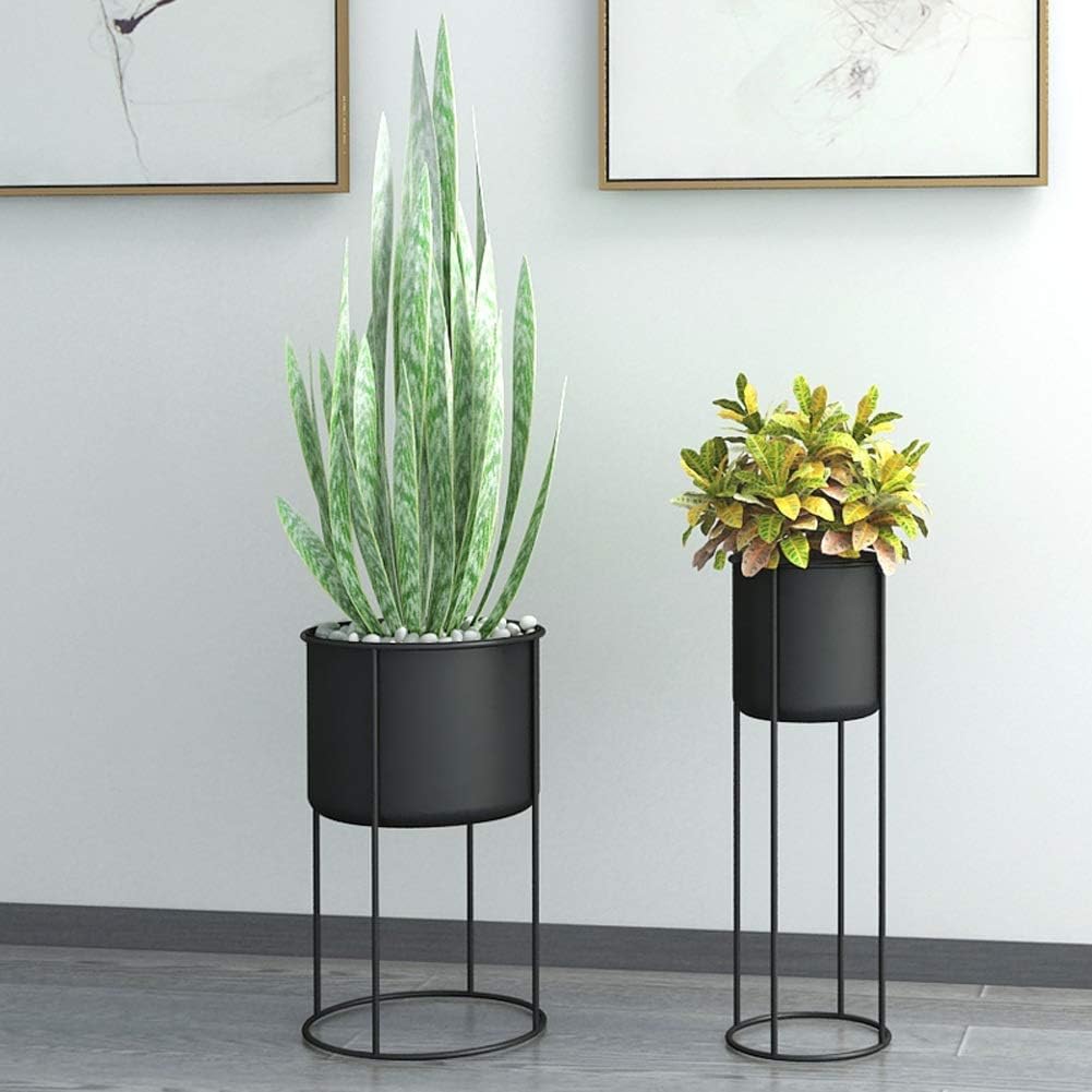 GAAHRQQQ プラントスタンド メタルフラワーポットスタンド フラワーバケツ付き 屋内 フロアスタンド 植物スタンド 屋外 装飾