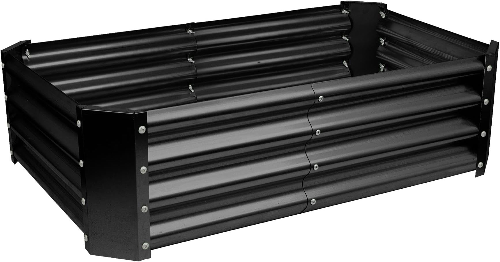 Harbour Housewares Raised Garden Bed - Anthracite - 120 x 60cm - Rectangle - Bottomless Metal Raised Bed Galvanised Steel Planter Box for Growing Outdoor Plants, Vegetables, Flowers and Herbs