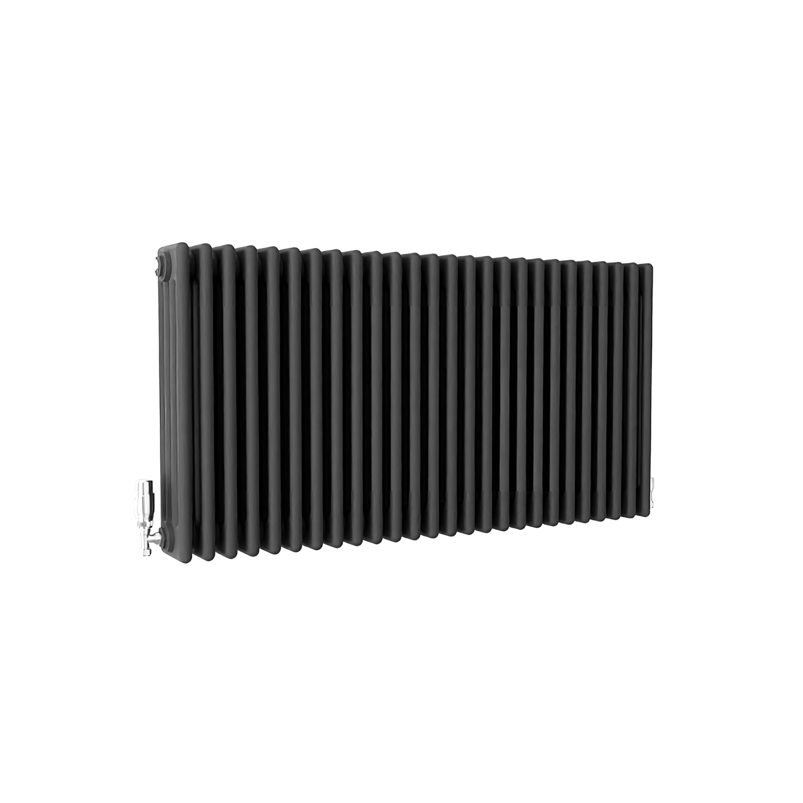 SLINE SANITARY Traditional 4 Column Cast Iron Style Radiator Horizontal Black 600x1190mm