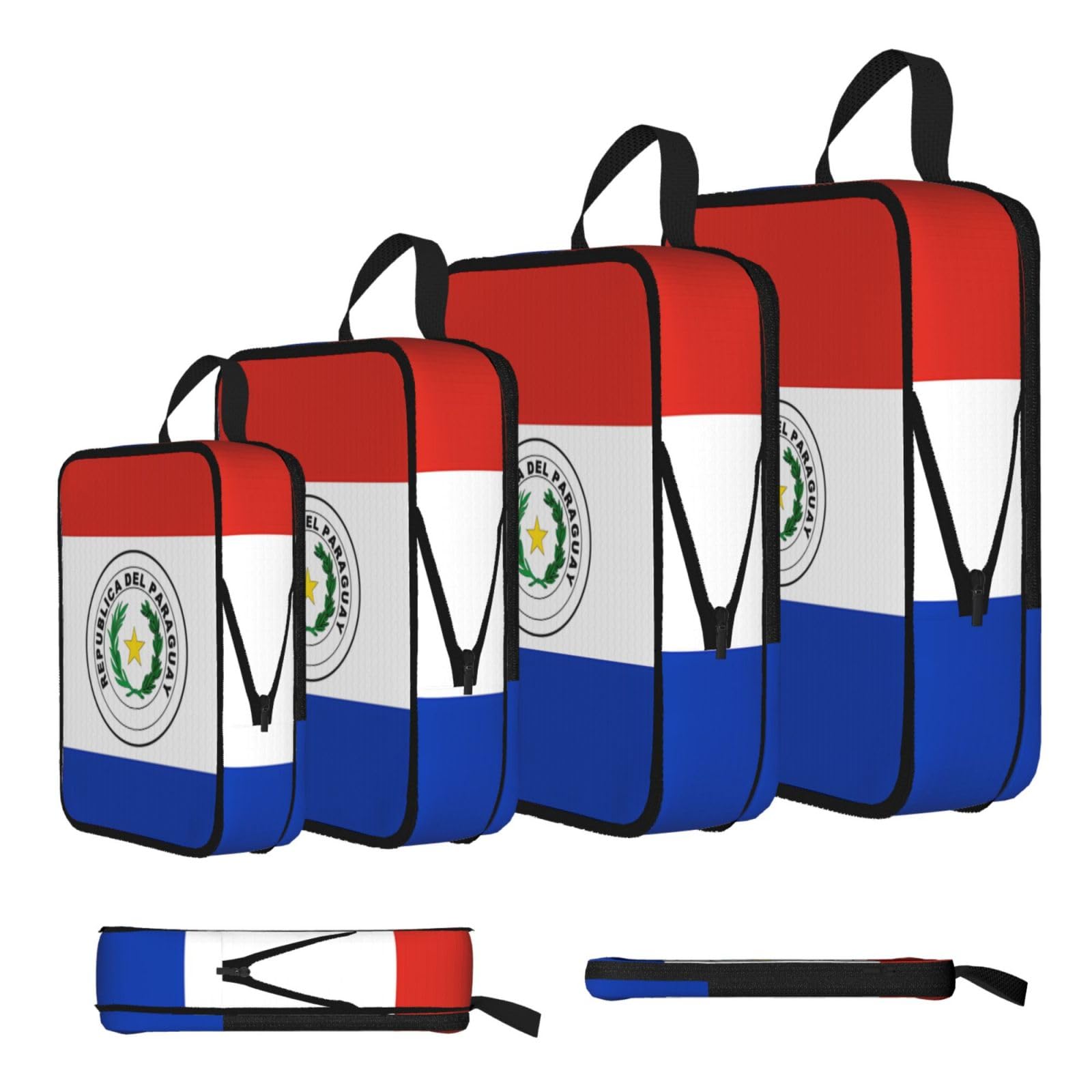 Flag of Paraguay Compression Packing Cubes 4 Piece Set