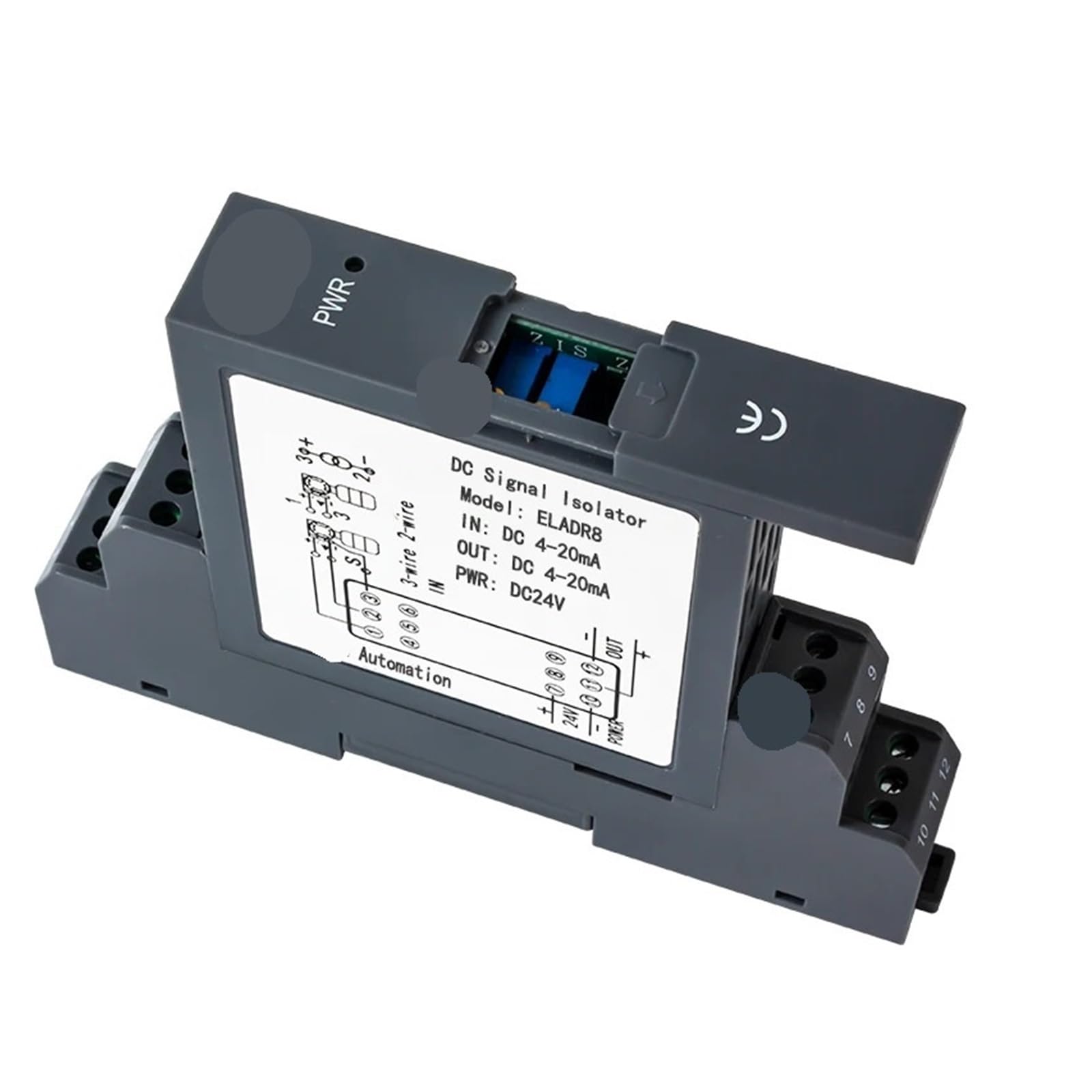 DC24V 0 10 V 0 5V na 4 20 mA DC Konwerter izolacji sygnału 4 20 mA analogowe wyjście rozdzielacz sygnału DC rozdzielacz sygnału izolator (2 w 2 wyjścia, 1-5 VDC)
