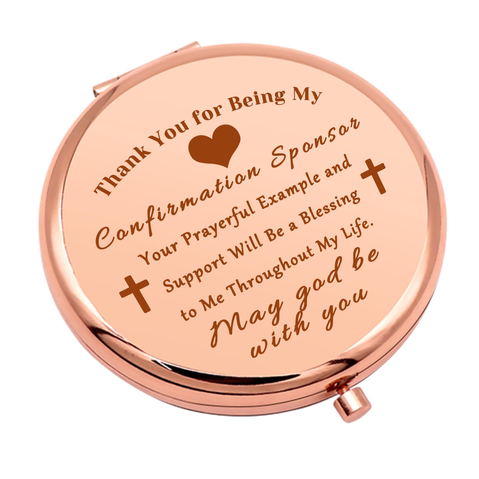 Confirmation Sponsor Gifts Sponsor Gifts Compact Makeup Mirror Sponsor Thank You Gift Christian Faith Gift AA Sponsor Gift NA Addiction Recovery Gift Folding Makeup Mirror Birthday Gifts