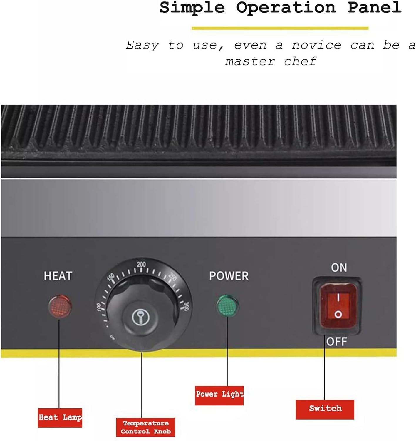 Panini Press Sandwich Maker 2200W Commercial Electric Grilled Toaster Non-Stick Bakeware Grill Machine for Home Breakfast