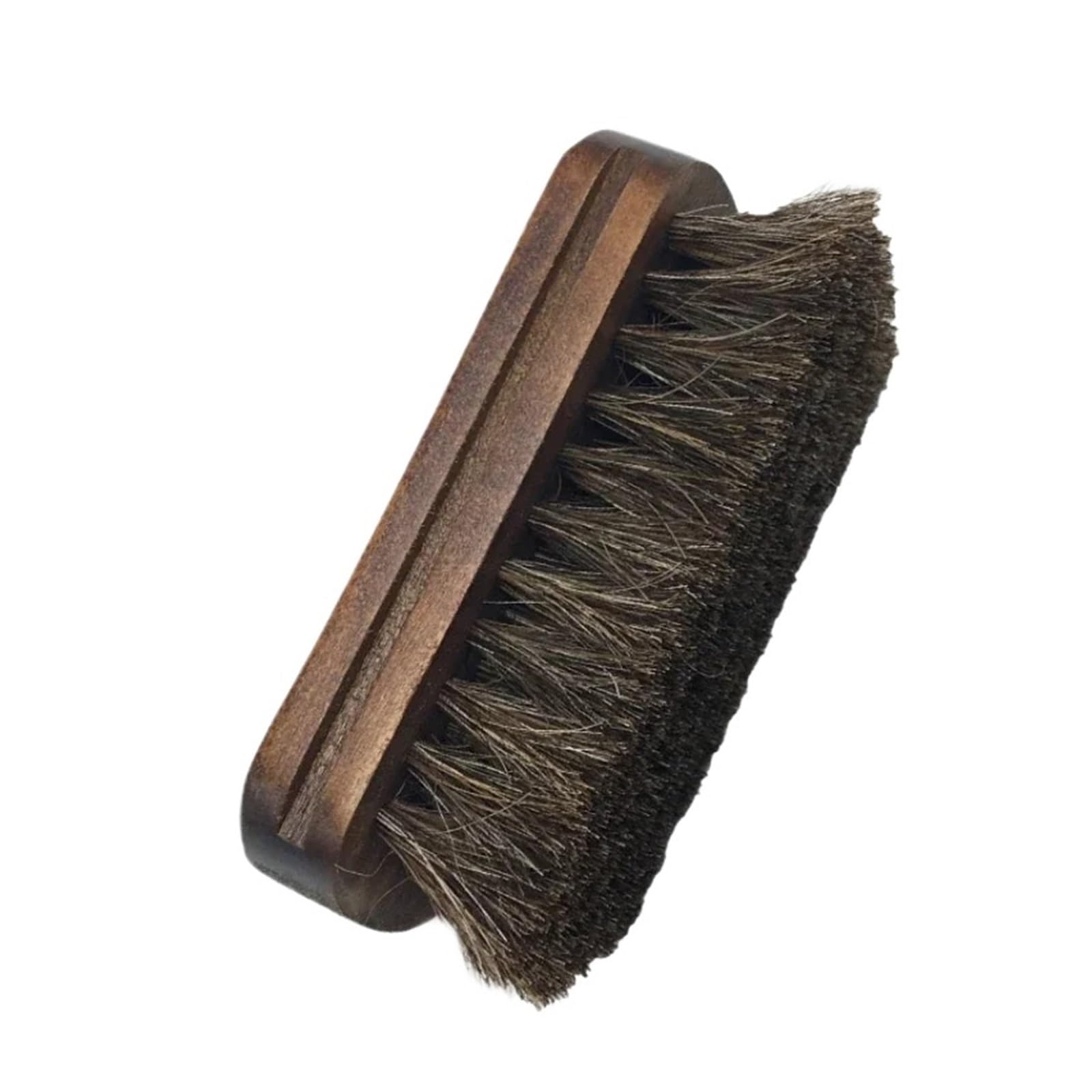 Dusting Brush Shoe Applicators, Horsehair Shoe Brush Brown Clean Polish Car Interior Furniture Boots Bags