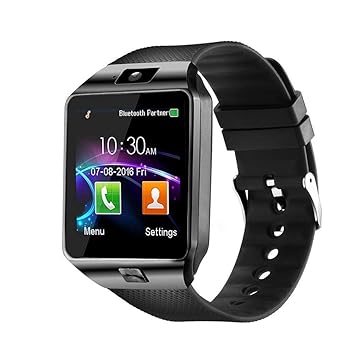 B M C Bluetooth Smart Watch - Upgraded Touch Screen Bluetooth Smart Wrist Watch Phone Support SIM TF Card, Fitness Tracker Smartwatch (Silver)