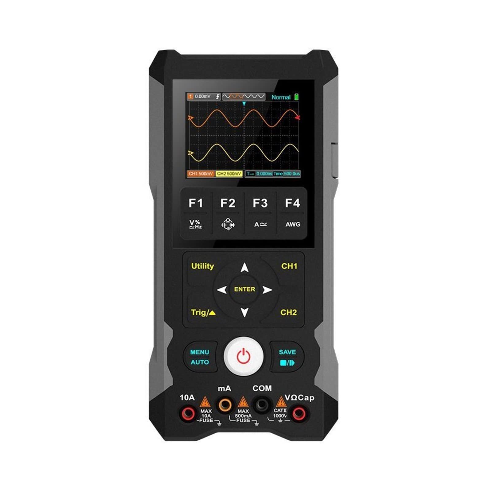 Herramientas portátiles de Prueba Funcional para e Multímetro de osciloscopio 3 en 1, Fuente de señal, Ancho de Banda de 80 MHz, tasa de muestreo de 250 MSa/s