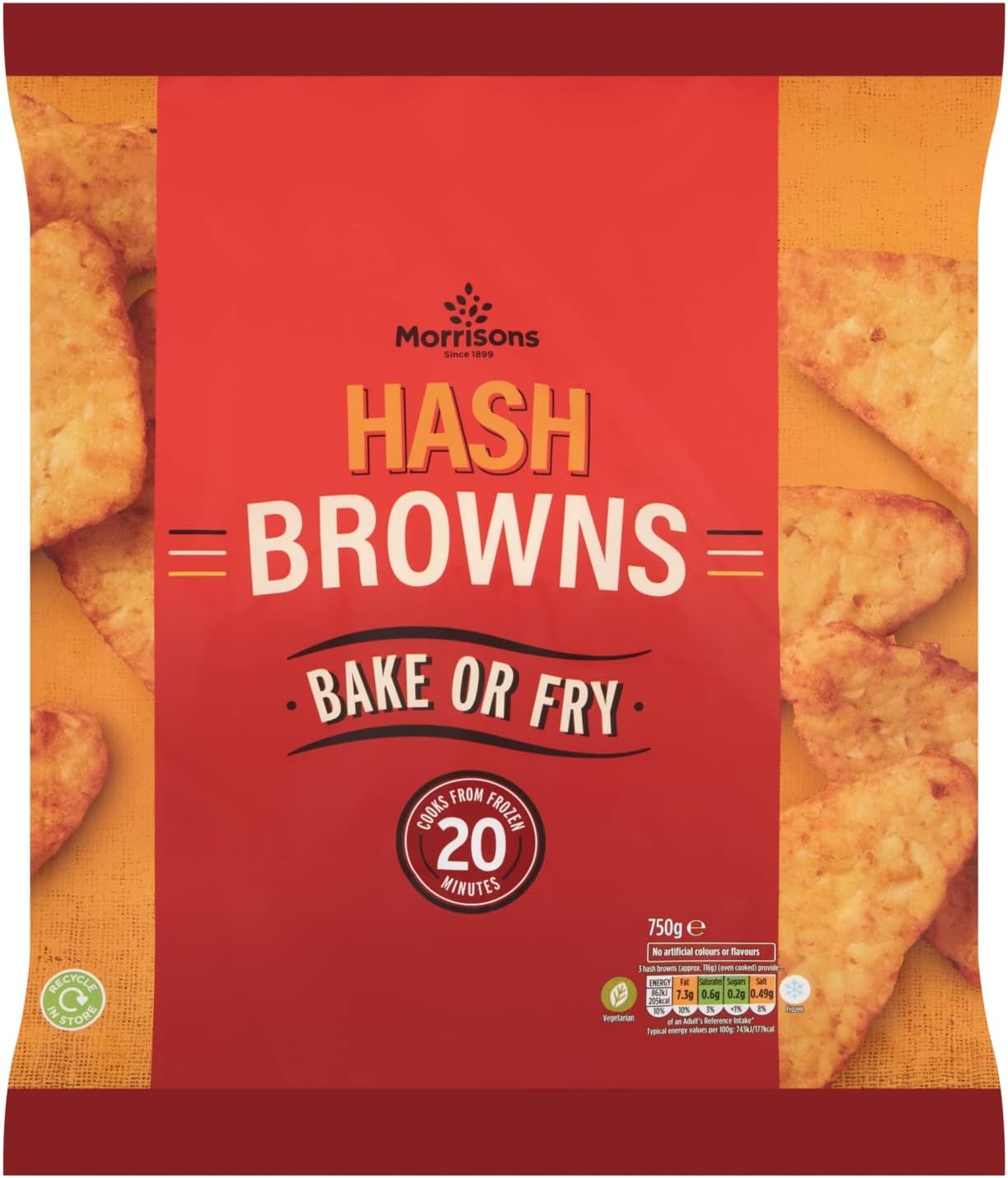 Morrisons Hash Browns, 750g