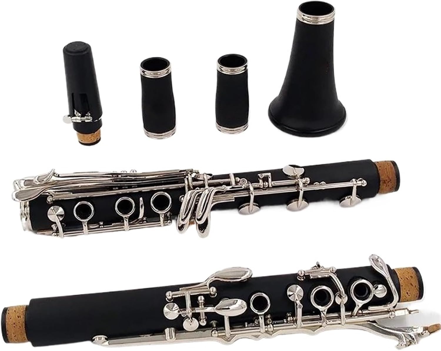 Amazon | BQKOZFIN クラリネット Clarinet B♭調 ニッケルメッキ 17