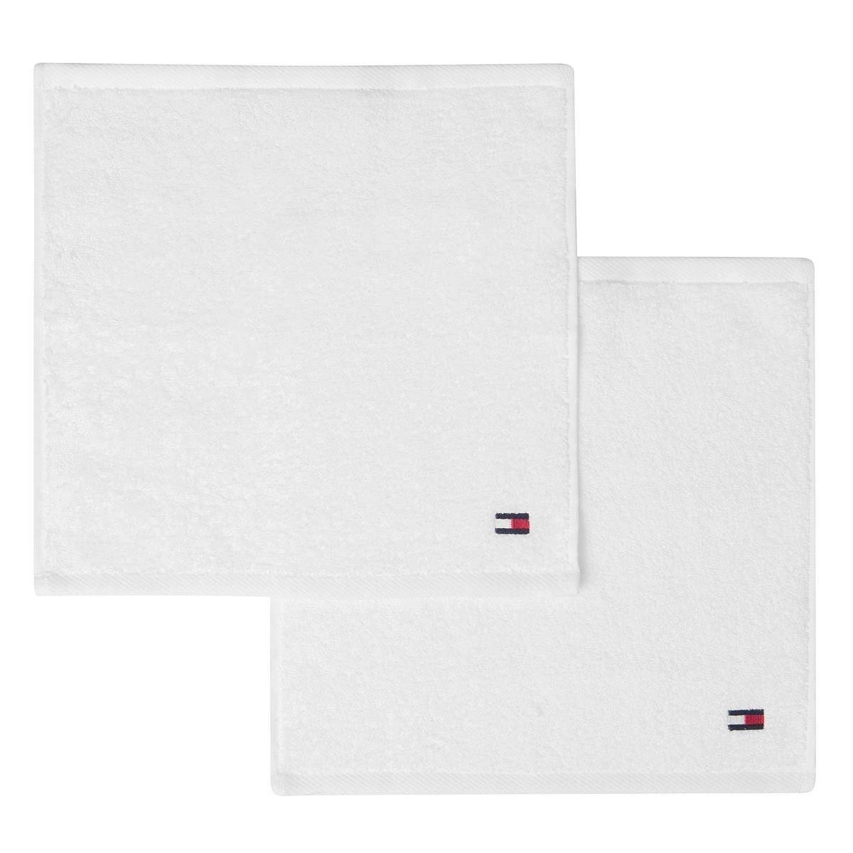 Tommy Hilfiger Handtücher Uni White, Badetuch 100x150 cm