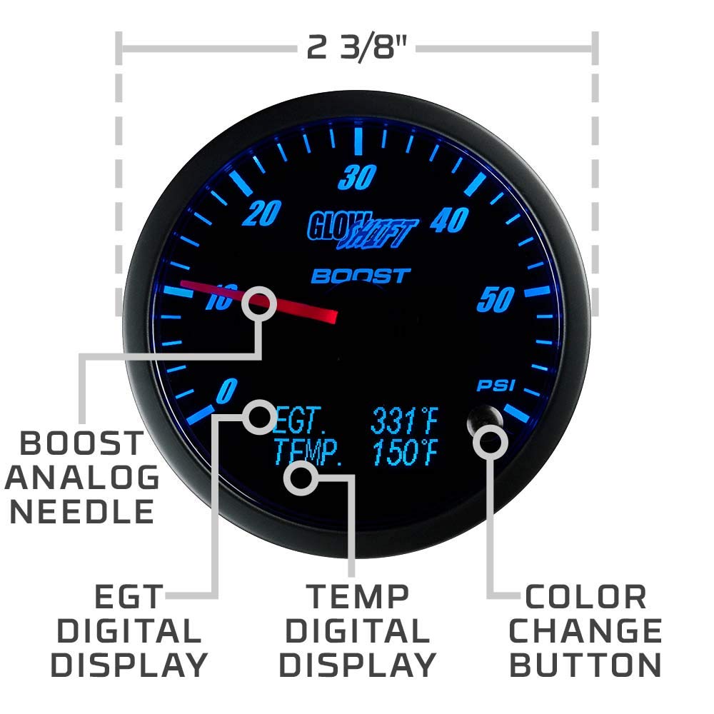 GlowShift 3 w 1 Black Face Boost, cyfrowy pirometr i miernik temperatury