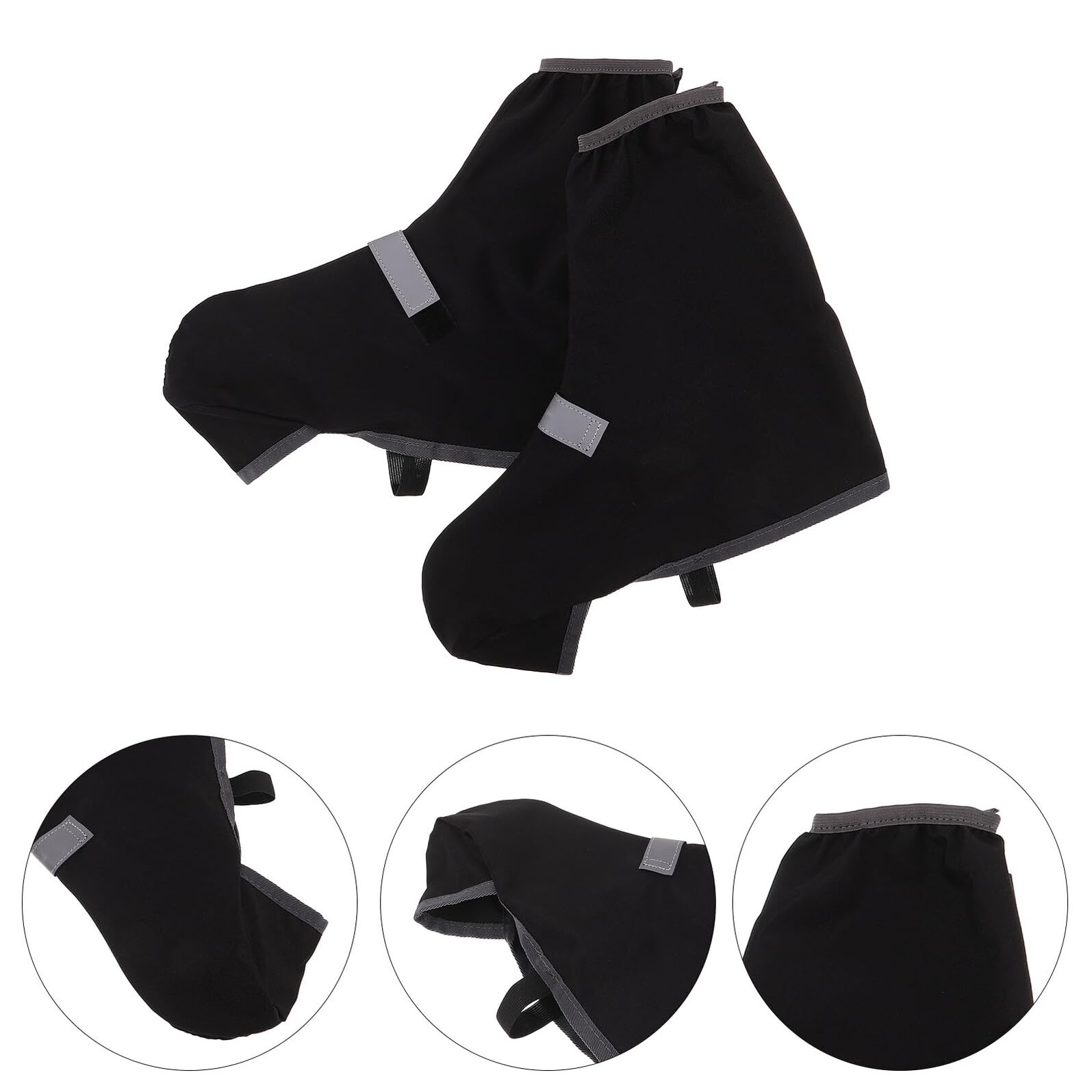 Cubrezapatos Impermeables para Senderismo Polainas Negras Talla L Protección Antideslizante Resistente al Agua para Botas de Montaña Ciclismo y Actividades al Aire Libre 1 Par