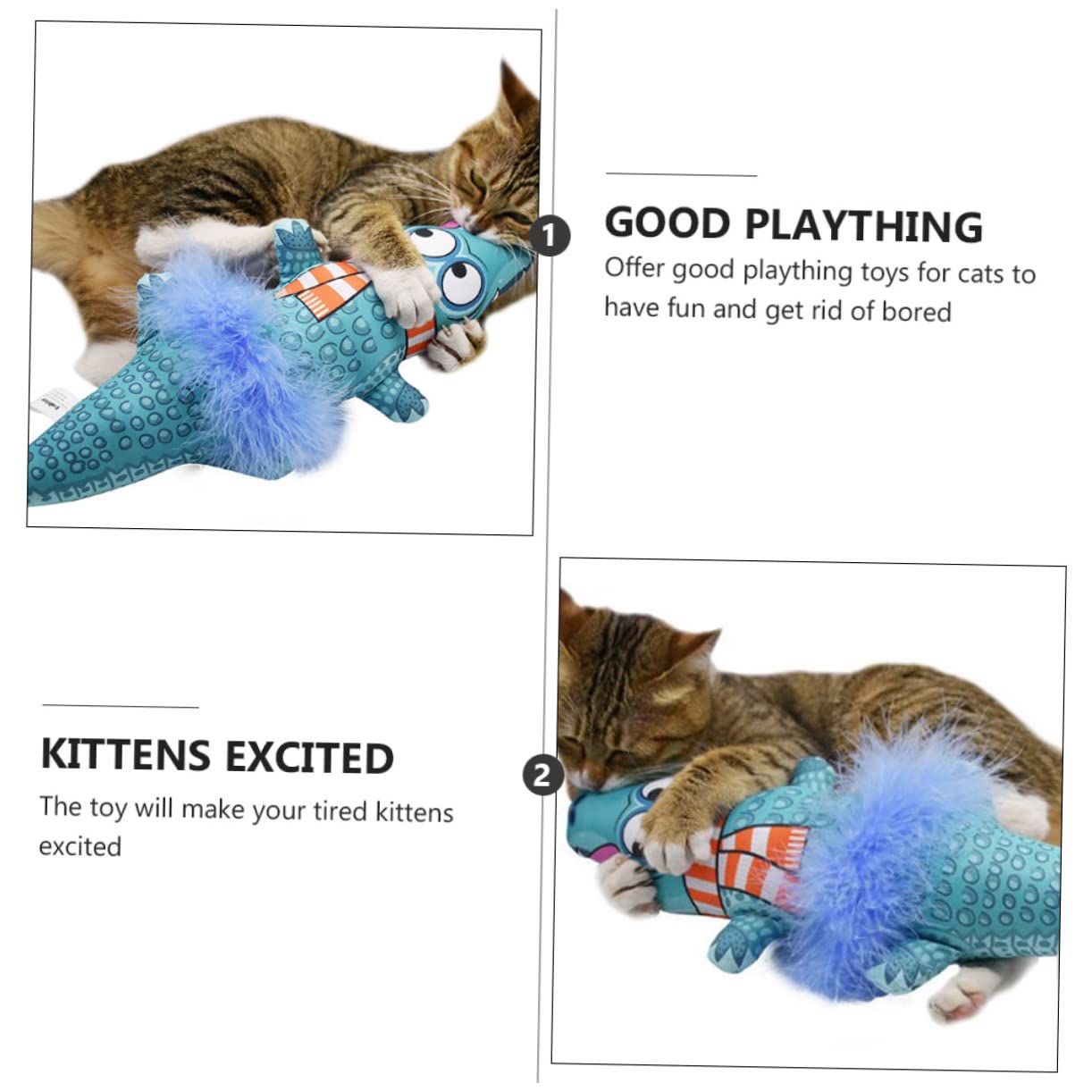 POPETPOP 3st Katze Kissen Spielzeug Chimmy Plüsch Alligator Plüschtier Weiches Spielzeug Krokodil-plüschtier Krokodil Plüsch Kätzchen Katzenminze Spielzeug Füllung Katzen-Teaser