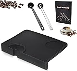 Tampermatte mit Tischkantenschutz, Tamping Matte rutschfest aus hochwertigem Silikon, Barista Zubehör mit Einkerbung für den Siebträger