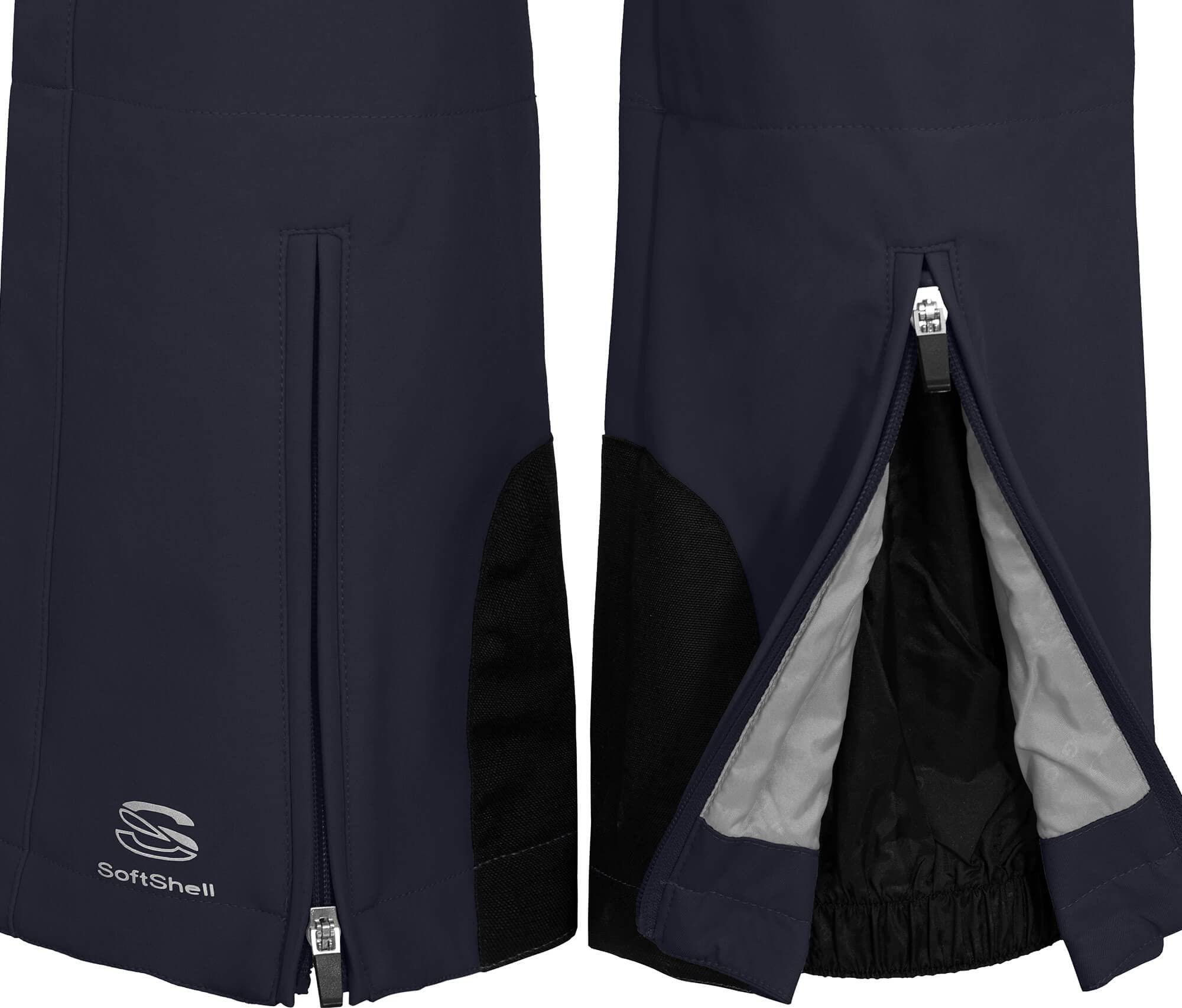Bergson SAIMAA | Damen Softshell Skihose - Sportliche Damen Softshell-Skihose für dynamische Abfahrten, Normal-/Kurz-/Langgrößen, Winddichte Softshell-Membrane & wasserabweisend, kuschelig warmes Fle