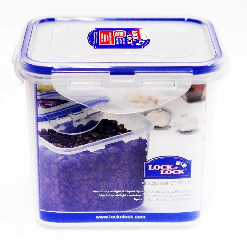 3 X Lock & Lock Scatola Alimenti Multiuso Con Coperchio Ribaltabile, 850 Ml (HPL808F) - 4