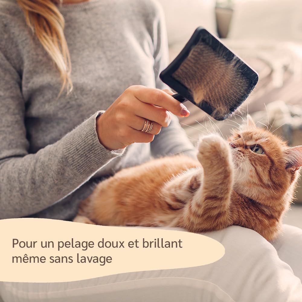 amusi Spray Démêlant Poil Chat 250 ML – Demelant Chat Poils Longs sans Rinçage Naturel & Végétalien - Pelage Doux, Brillant et Léger – Made in Italy