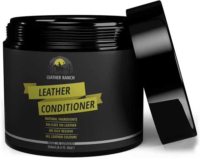 Leather Ranch Leather Conditioner - Leather Restoration Cream & Leather Colour Restorer - A Natural Leather Restorer for Sofas, Car Seats & More - Alternative to Leather Cleaner and Conditioner, 250ml