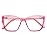 AMOMOMA Trendy TR90 Oversized Blue Light Reading Glasses Women,Stylish Square Cat Eye Glasses AM6031 Crystal Pink 1.5 x