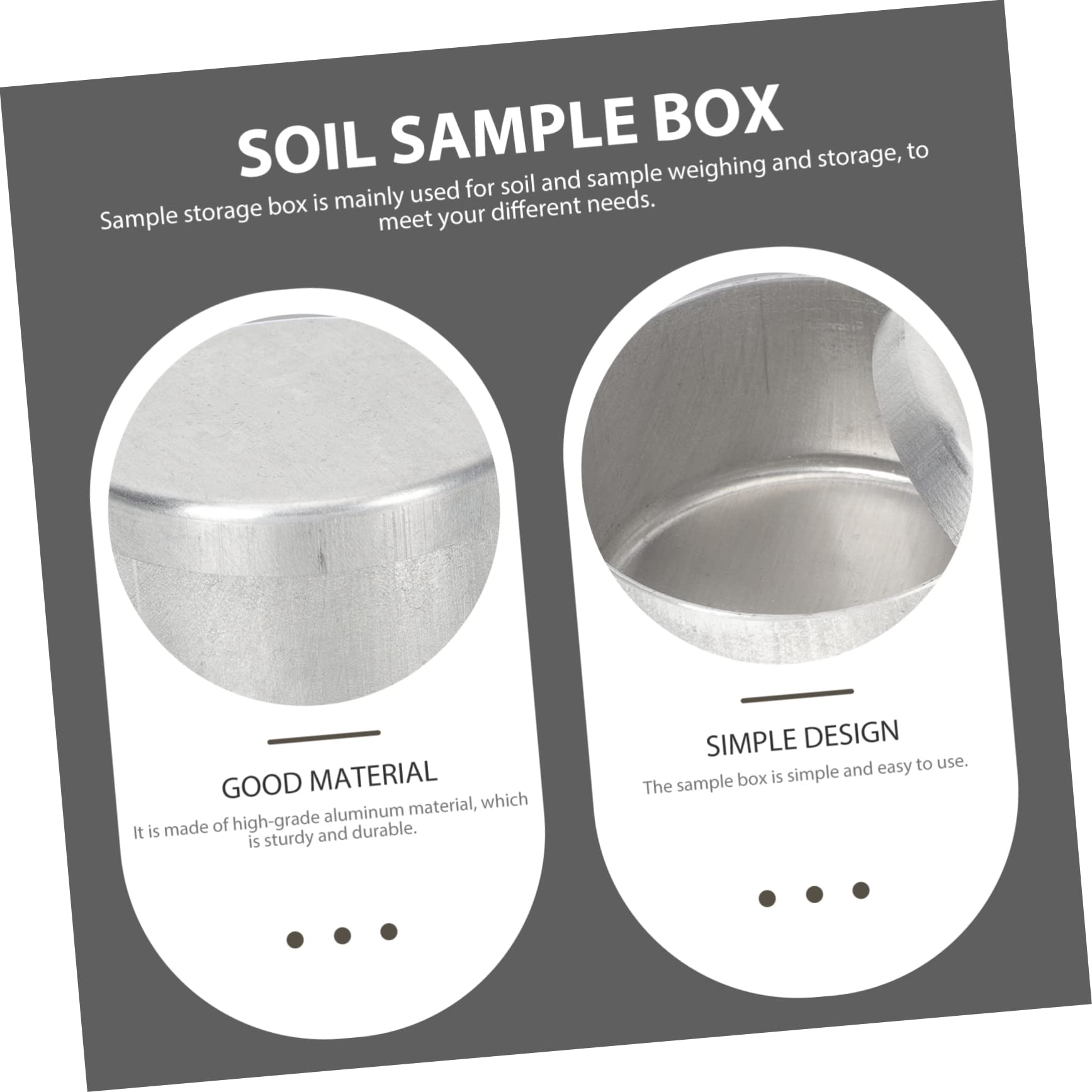 5 Set Contenitori Pesatura Alluminio Per Campionamento Soil Barattoli Rotondi Per Laboratori E Conservazione Campioni E Sicuro Per Esperimenti E Insegnamento 9 Pezzi*5