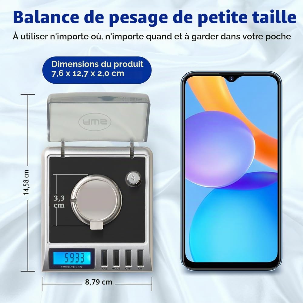 Gemini Gemini Series Balance numérique de précision au milligramme Argenté 20 g x 0,001 g (GEMINI-20) Noir