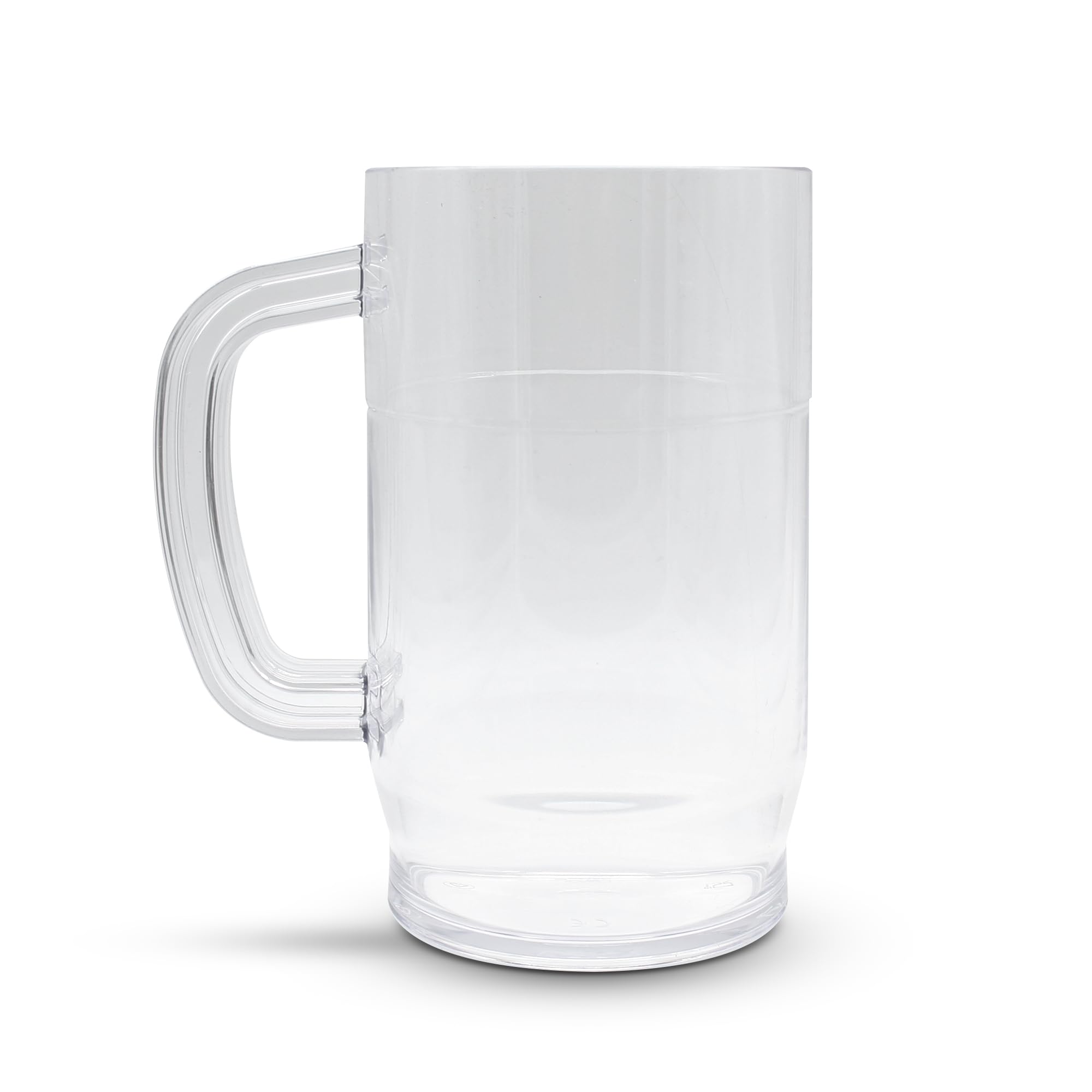 DOJA Barcelona | Bierkrug aus Kunststoff | 1 L | 8er Pack | Bierkrüge Polycarbonat | Wiederverwendbare Hartplastik-Biergläser | Kunststoff-Bierglas, Maßkrug für Bier, Bierbecher, Plastikbecher