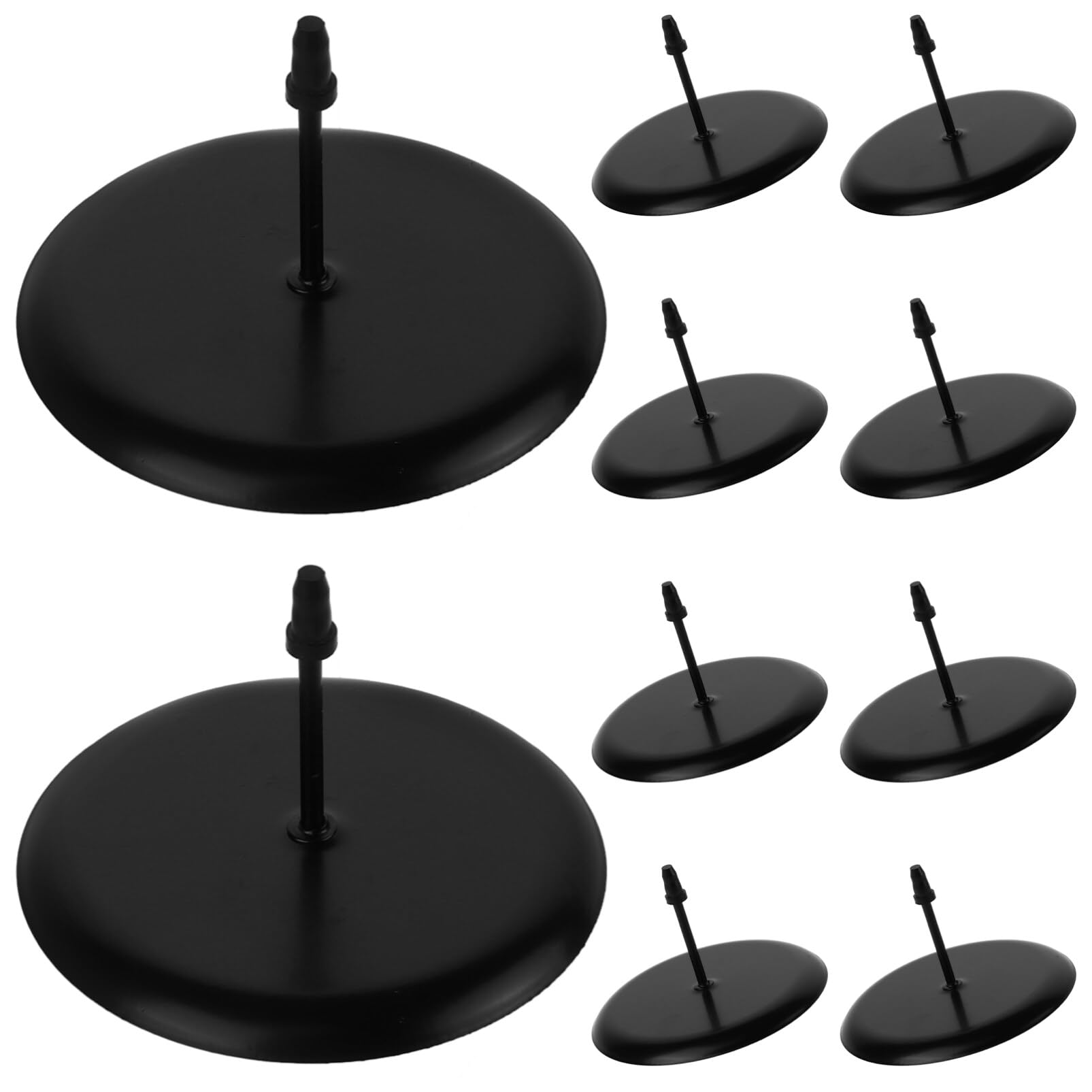 Cabilock Candle Fixing Holder Stand, 10pcs Metal Candle Holders Plate DIY 6cm Iron Plate Pillar Candle Stand Tealight Candle Holder Candle Fixator Dining Table Decor