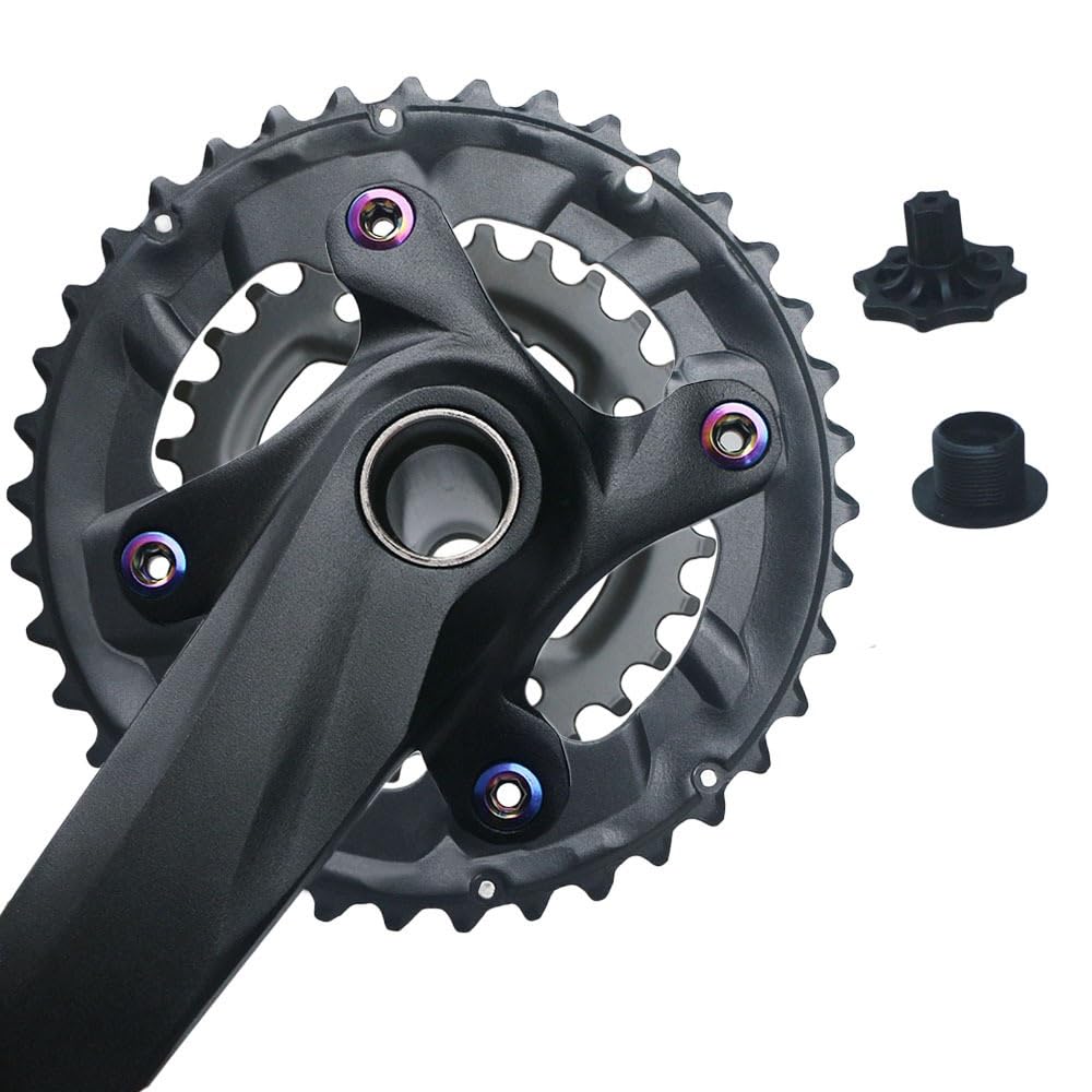 Hollow zintegrowany zestaw korbowy do roweru górskiego rower ze stopu aluminium zestaw korb 64/104BCD 26-36T 28-38T podwójny mechanizm korbowy 170 mm MTB korba