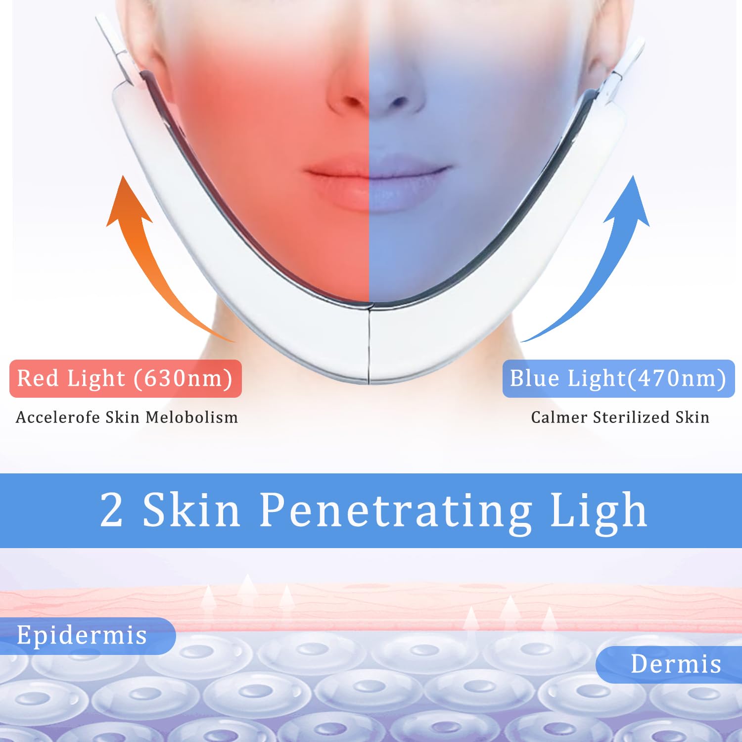 Electric V Face Beauty Meter, 6 Modes Microcurrent V Shape Face 