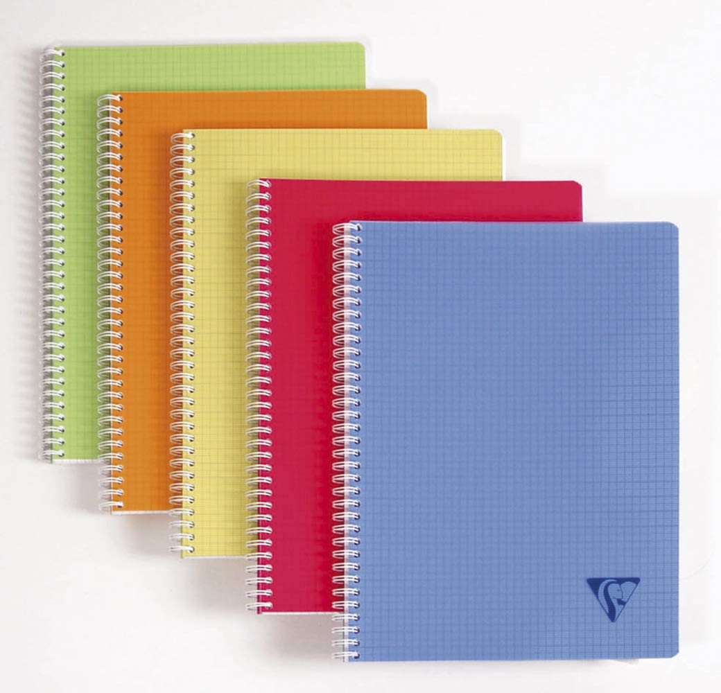 Clairefontaine 328316C 5 Doppelspiralbücher Linicolor Fresh A4+ sortiert