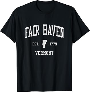 Fair Haven VT Vintage Athletic Sports JS01 T-Shirt