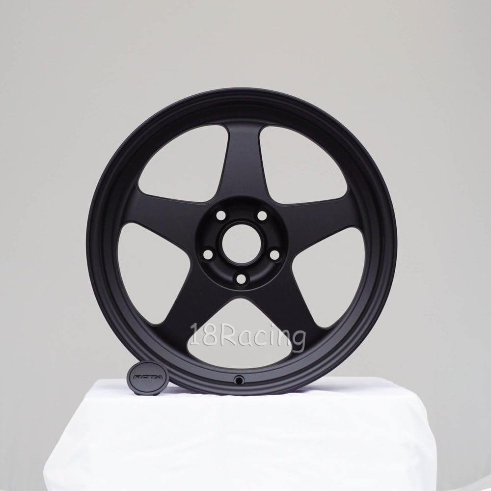 4 PCS ROTA SLIPSTREAM 18x9.5 PCD: 5X114.3 OFFSET:38 HB:73SATIN BLACK