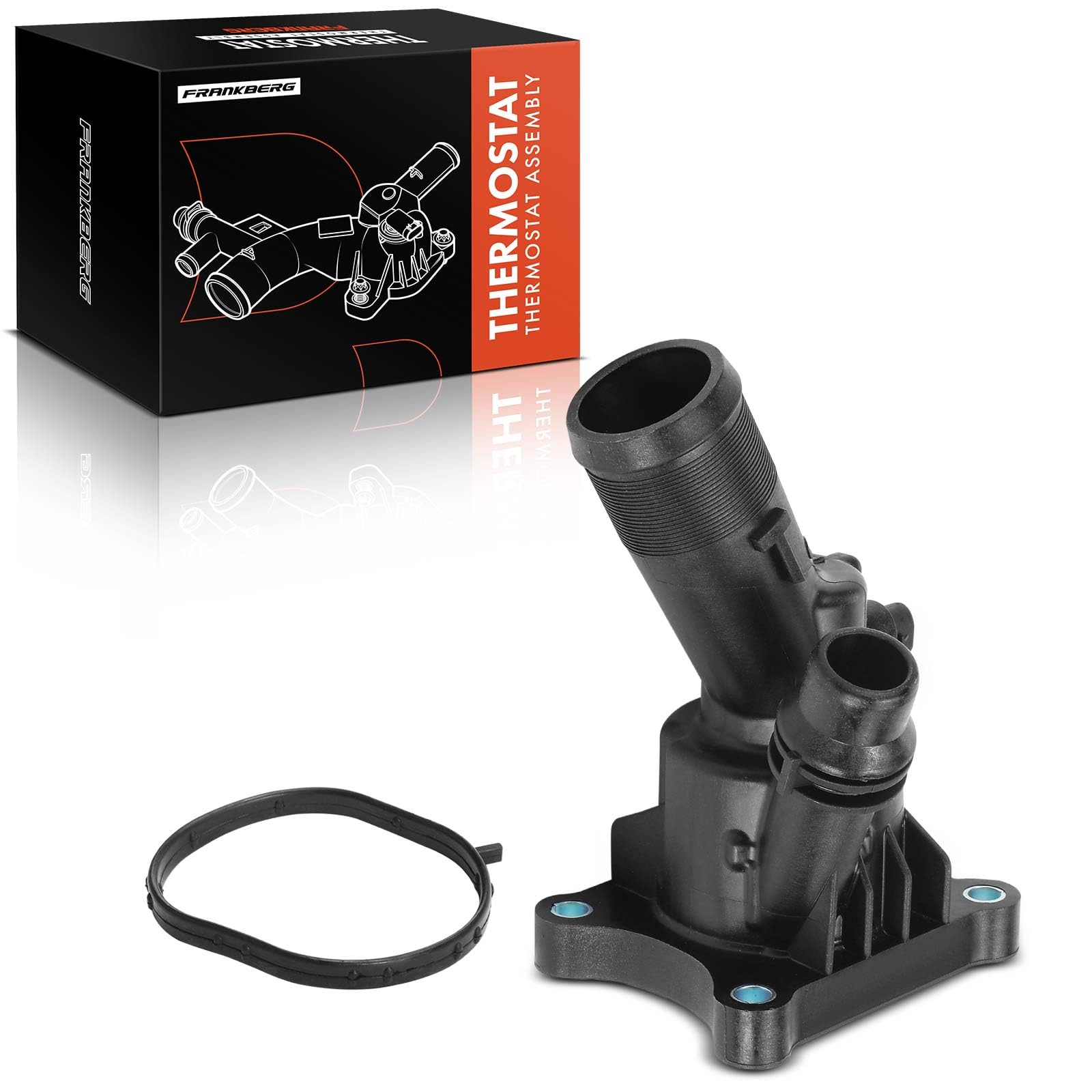 Frankberg Termostato del liquido di raffreddamento 2 Poli 31686560 | Compatibile con: XC60 II 246, S80 II 124, V40 Cross Country 526, V40 Hatchback 525, XC60 156, V90 II Station wagon 235