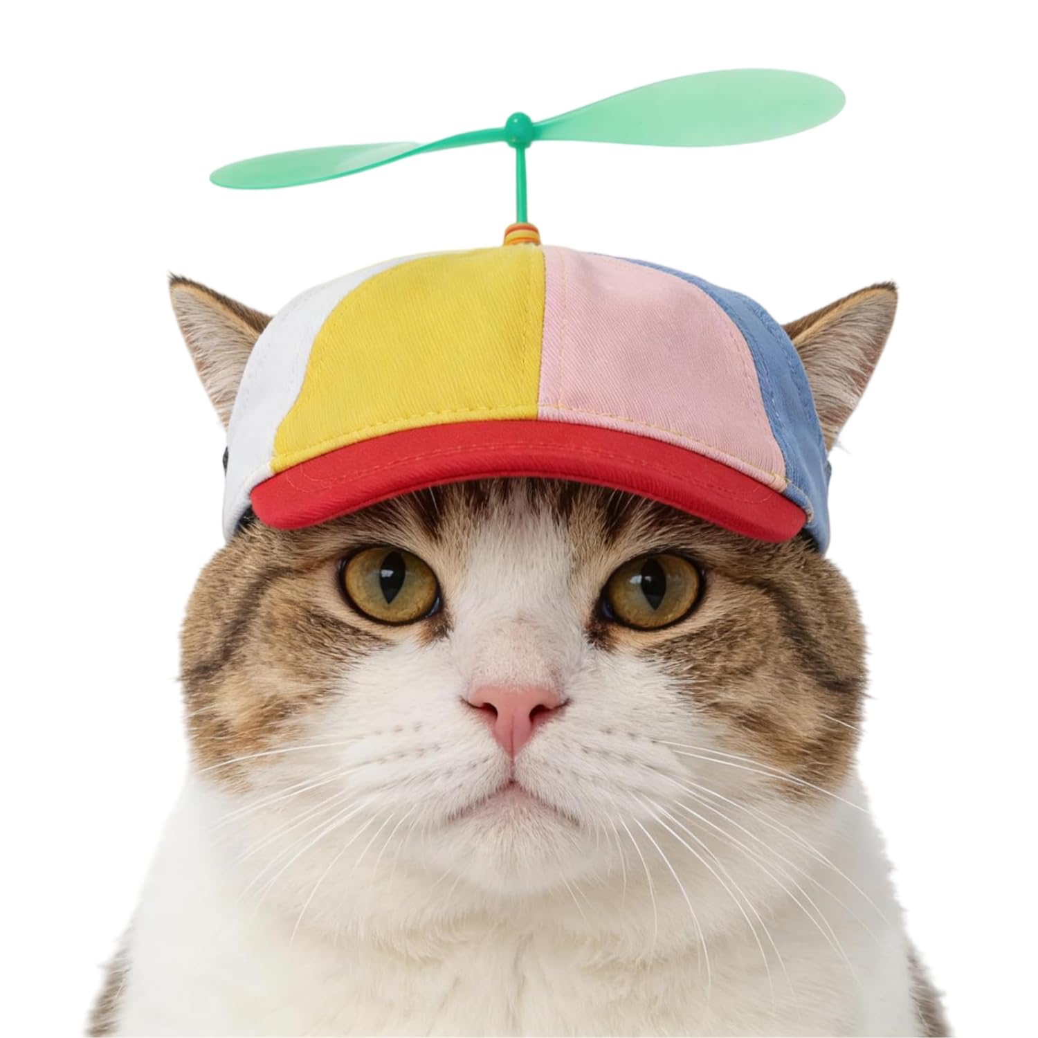 Pet Propeller Hat for Dogs & Cats, Adjustable Dog Baseball Cap with Ear Holes, Cute Sun Protection Pet Helicopter Top Hat for Small Medium Large Dogs, Funny Costume Accessory for Puppy Kitten