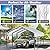 JY QAQA 12 x 15 FT Metal Carport Kits with Galvanized Steel Roof, Heavy Duty Metal Carport Canopy, Outdoor Car Tent Garage Shelter for Car, SUV, Truck and Boats, White