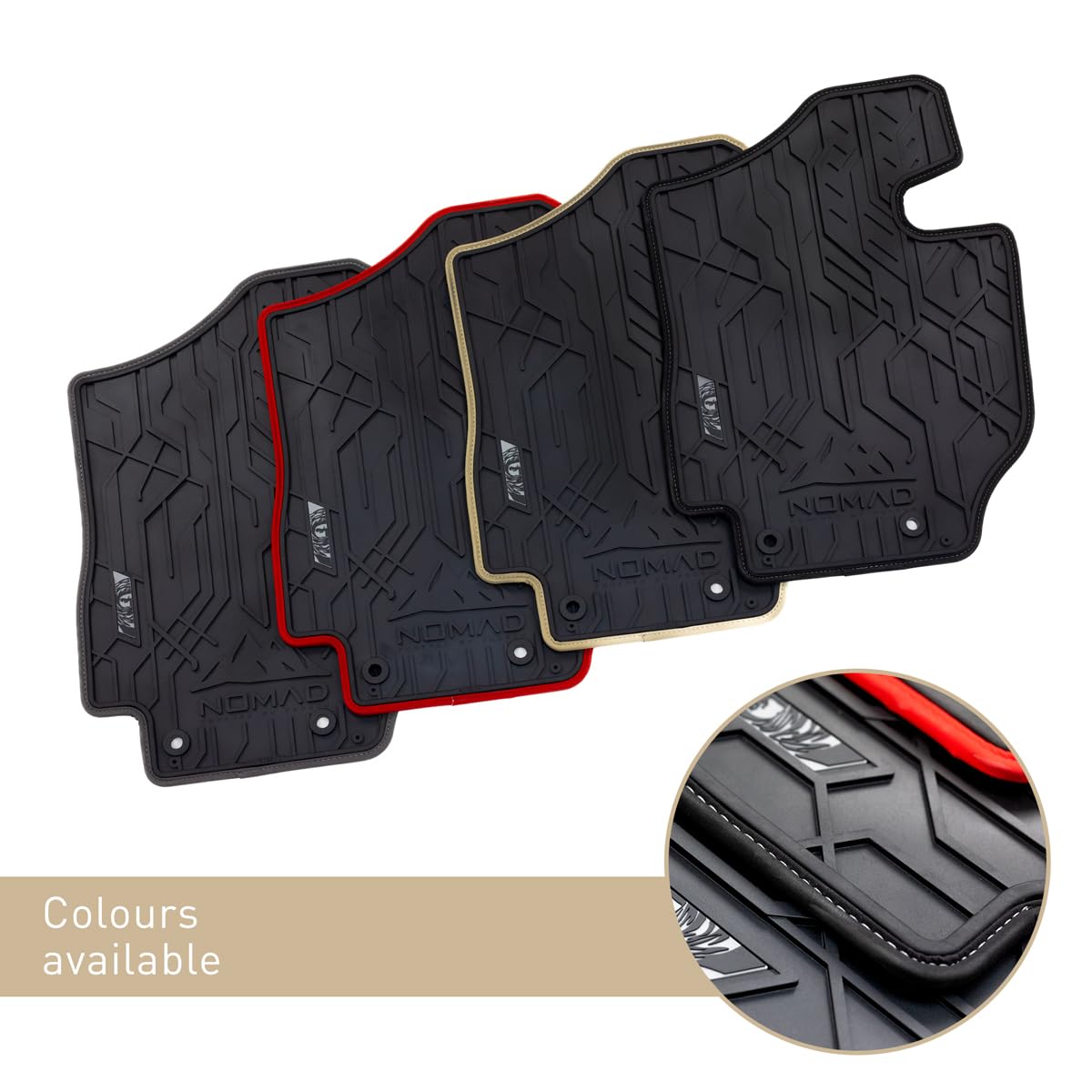Tappetini In Gomma FROGUM NOMAD Per Opel Astra H (2004-2014) – Anteriori, Con Bordo Rialzato 1,5 Cm, Personalizzabili