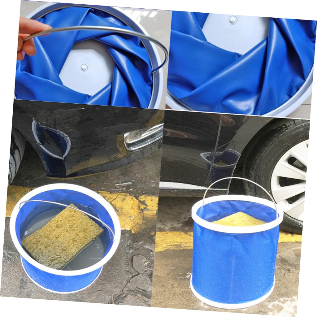 ifundom Seau Pliable Portable D'extérieur 2 Pièces 9l Bleu