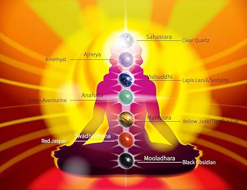 Miniatura 3 de Un juego de bolas de piedras preciosas de reiki de cristal curativo de cuarzo pulido natural para decoración y Feng Shui (0.78 pulgadas - Chakras