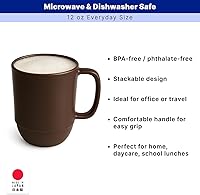 Vista 2 de JapanBargain Taza de plástico japonesa de 12 onzas, sin BPA, no tóxica, irrompible, para camping, café, té, leche, jugo, agua, taza de agua, hecha
