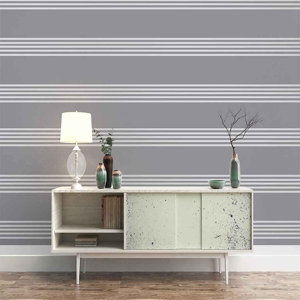 Papier peint photo 3D lignes grises créatives 400x280 cm poster mural auto-adhésif toile