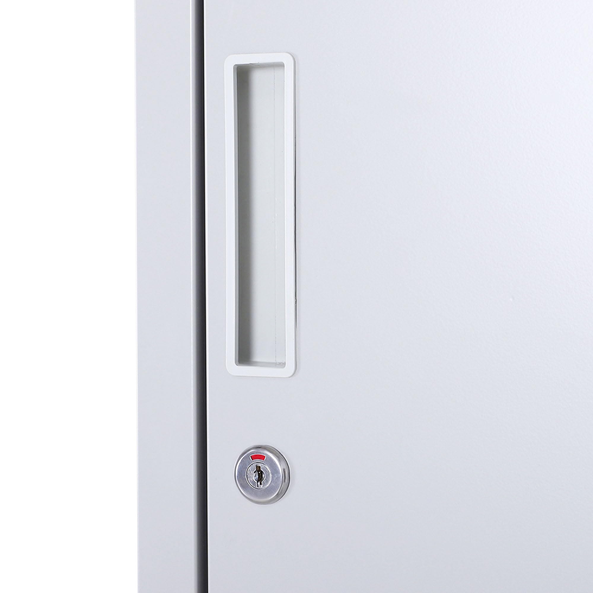 Vinsetto Armoire à Casiers à 4 Niveaux Casier Vestiaire 38x46x180 cm Gris | Casier Vestiaire Métallique, 2 Portes Verrouillables, Tringle de Suspendre, Armoire de Rangement, Bureau, Garage, École