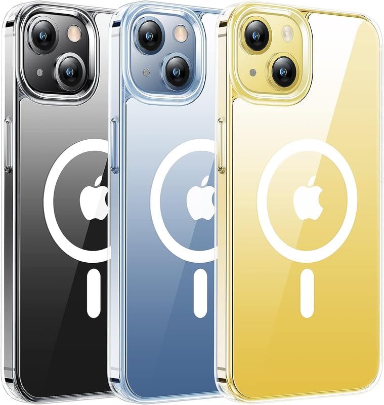 TORRAS Funda magnética de diamante transparente diseñada para iPhone 13iPhone 14, probada en caídas de grado militar compatible con MagSafe Funda