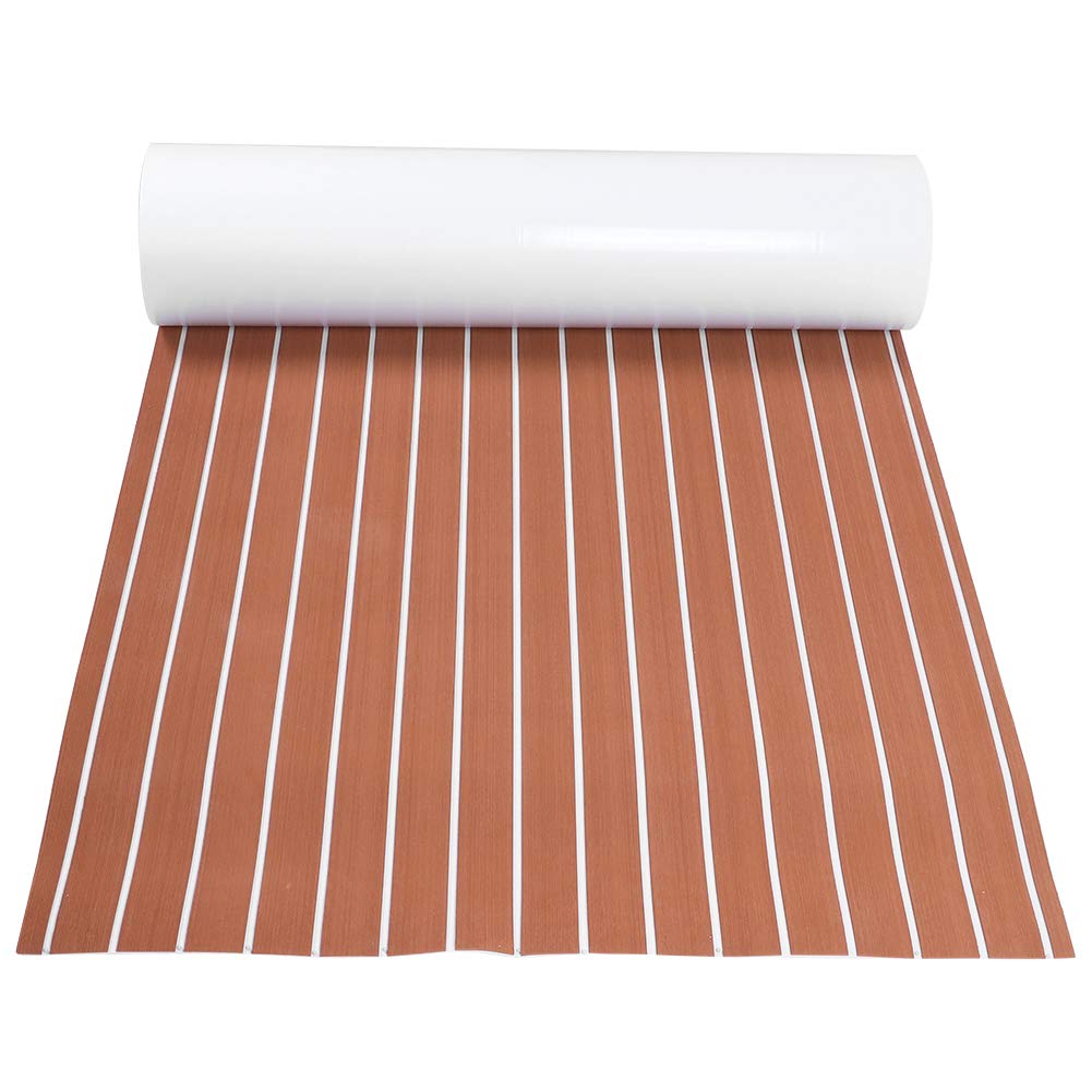 Suelo Antideslizante para Barco, Esterilla Autoadhesiva de Espuma EVA 90x240 Cm for Cubierta Marina | Espuma de Celda Cerrada No Absorbente, Resistente Al Agua, Grasa y Fácil