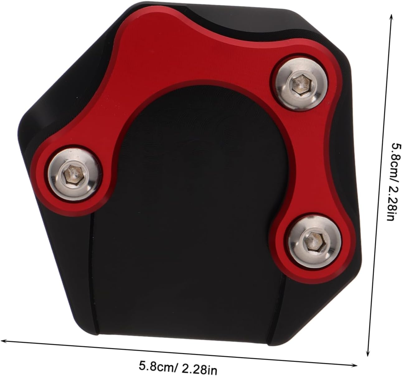 Motorcycle Kickstand Extension Pad Slip Base for Enhanced Stability and Comfort Easy Installation Side Stand Support for Various Models Red Color