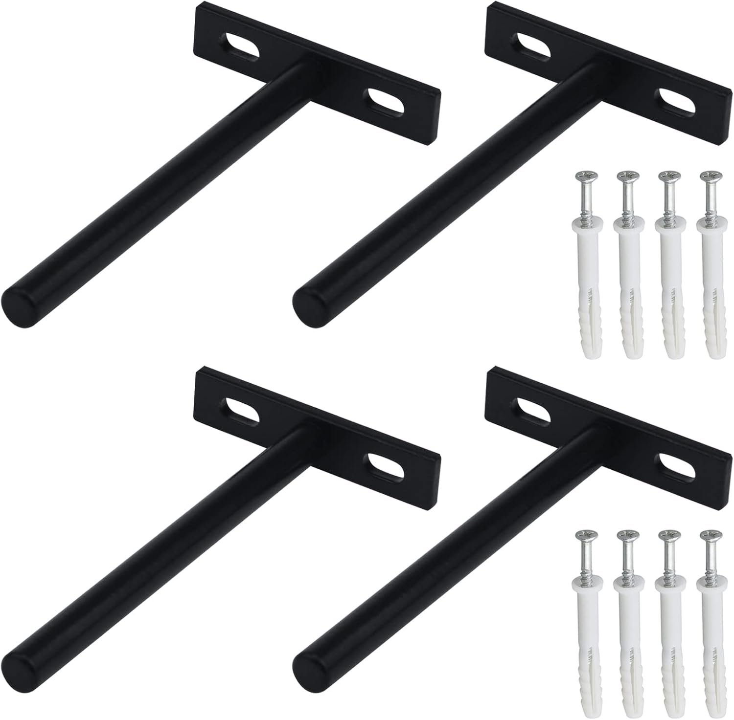 Antrader 5Inch Solid Steel Floating Shelf Brackets, 4PCS