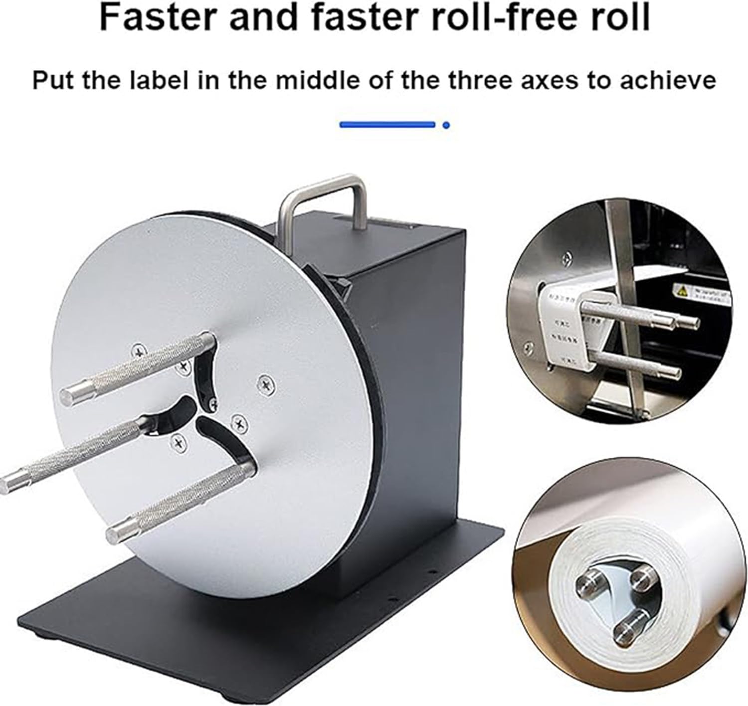 Enrouleur automatique d'étiquettes avec noyau de rouleau réglable et contrôle de la vitesse pour les industries logistiques, médicales et électroniques