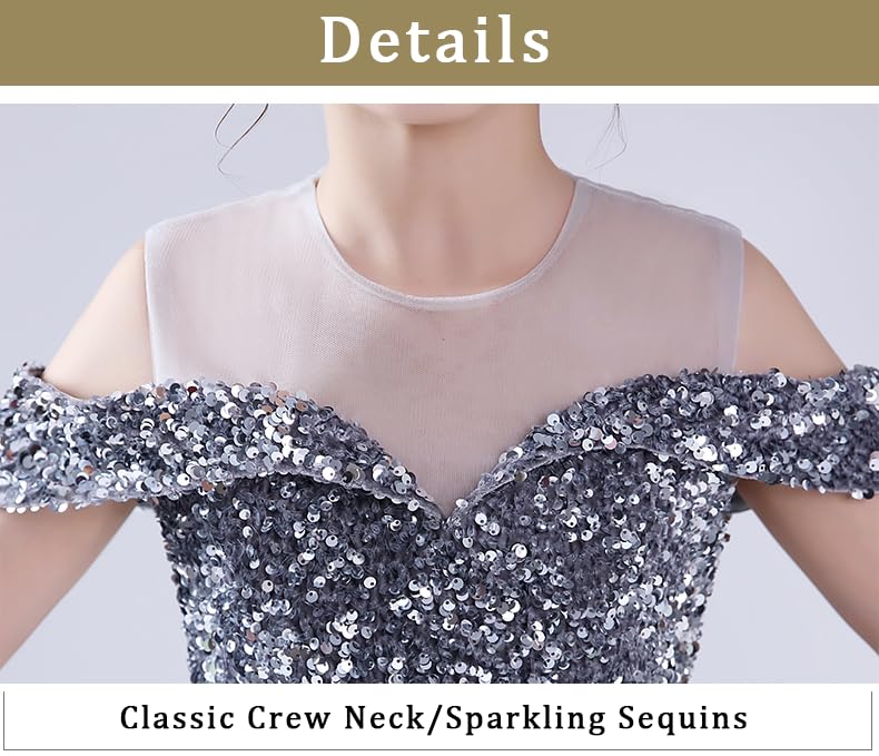 dideyttawl Girls Formal Dress Pageant Dress Junior Bridesmaids Dress Off Shoulder Gown Girls Tulle Sequin Floor Length Dress4