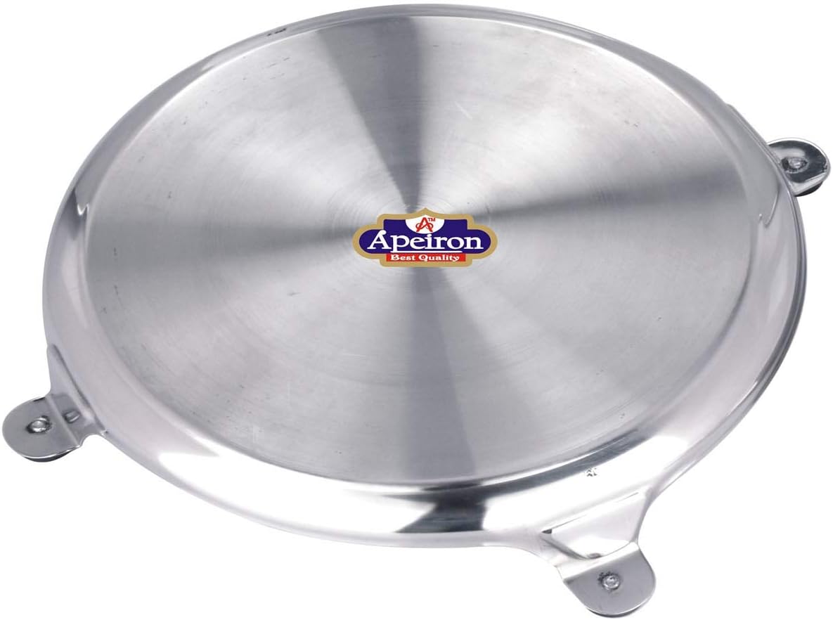 Apeiron Stainless Steel Rolling Pin/Belan (Rolling pin Board Polpat 390 Grams Silver)