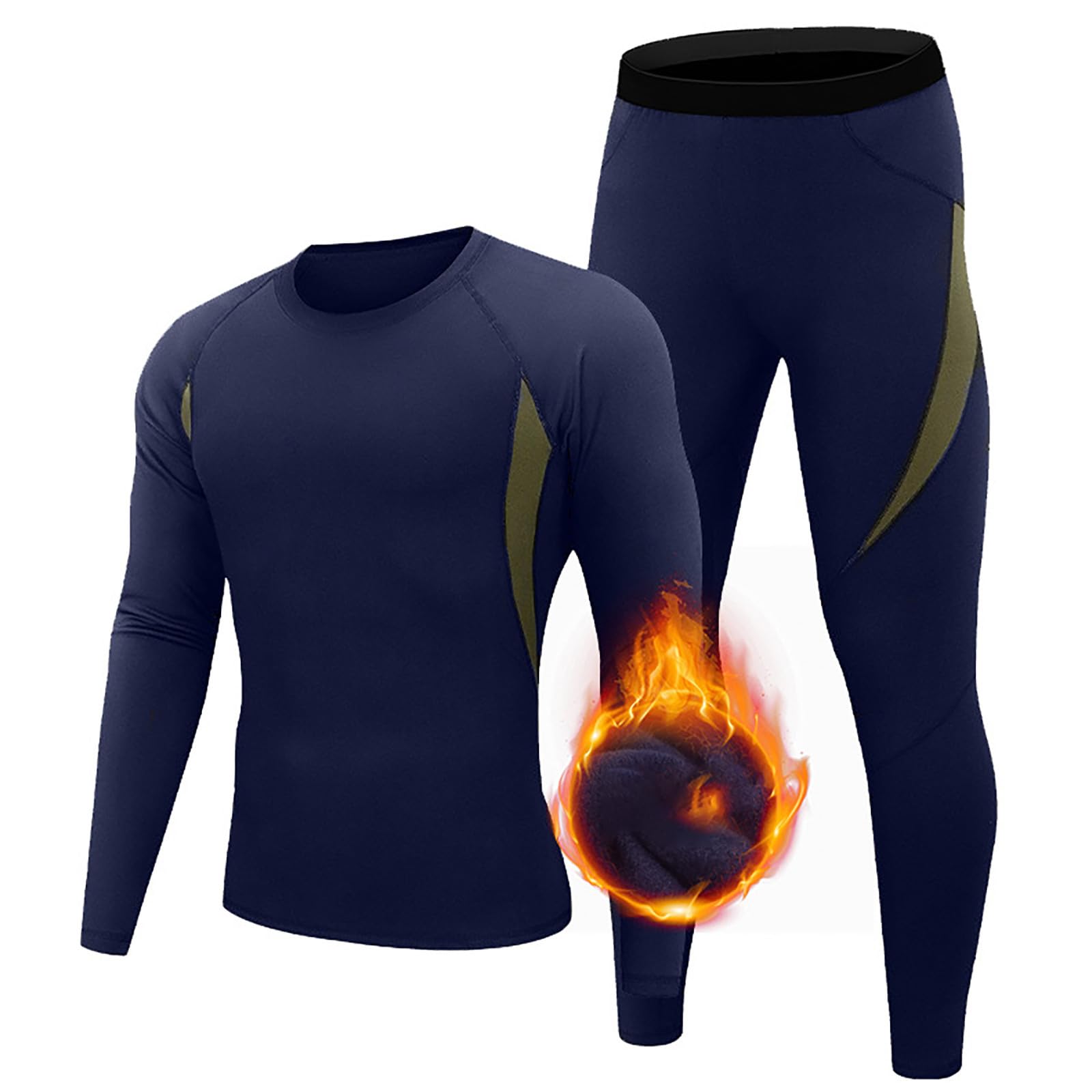 Sous-vêtements thermiques hommes chauds ensemble polaire sport marine XXXL